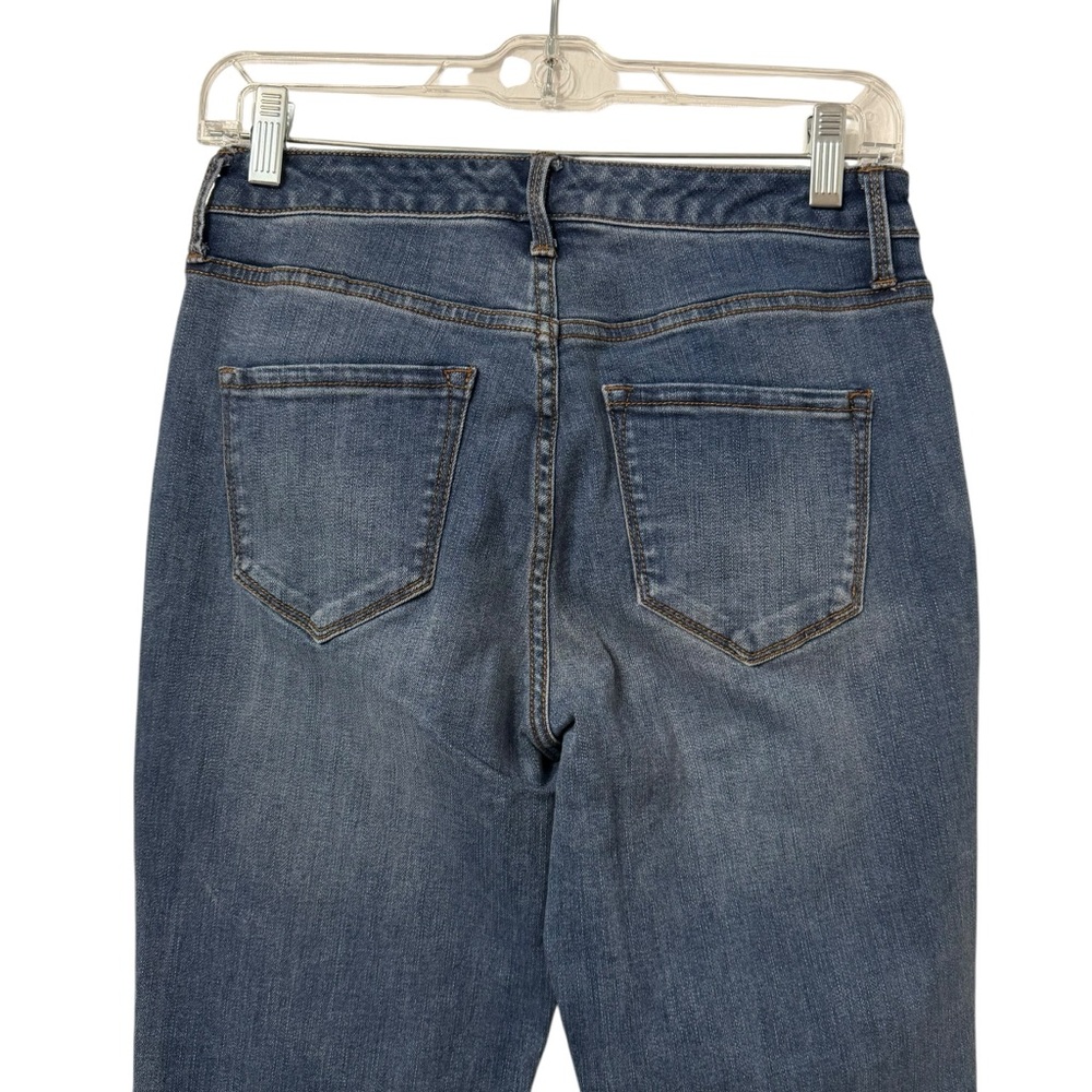 Nine West High-Rise Gramercy Curvy Straight-Leg  Light-Wash Blue Denim Jeans - Picture 4 of 13